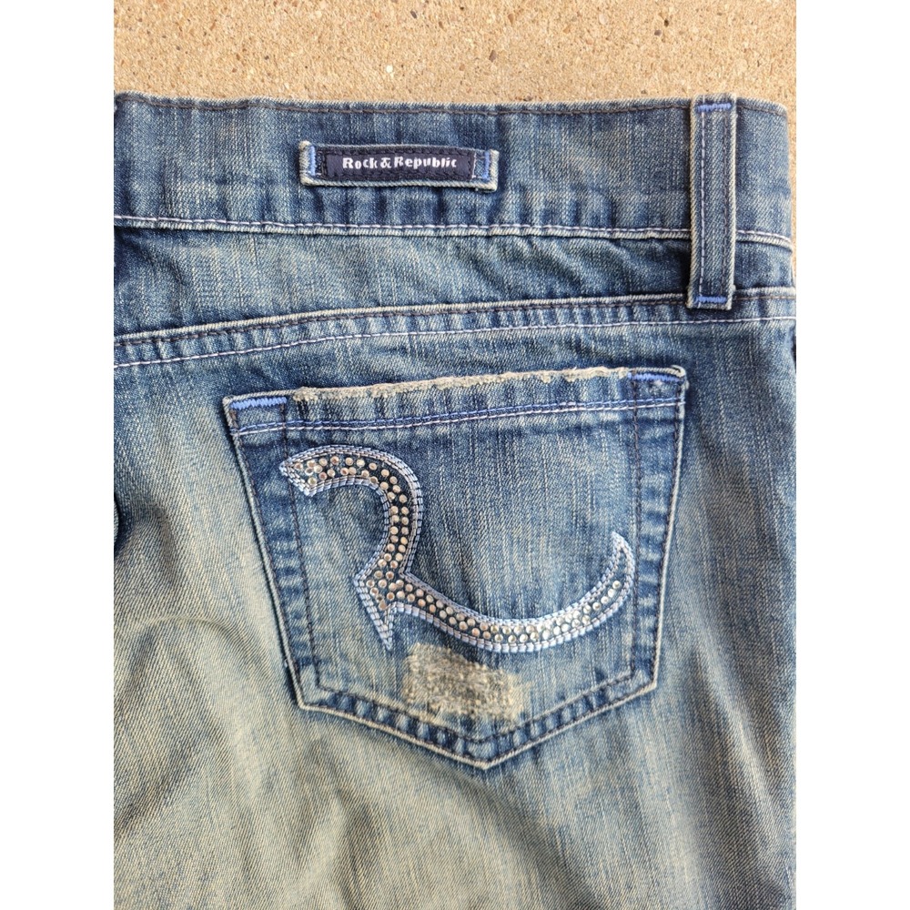 Rock & Republic Roth Boot Cut Women's Blue Jeans Size 30